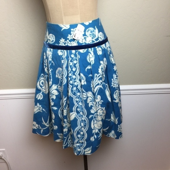 NWT Tracy Reese wool printed pleated skirt Reg $325 SZ 2 - Picture 4 of 7